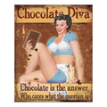 Tekstbord 20x25 cm Bruin IJzer Chocolade Wandbord