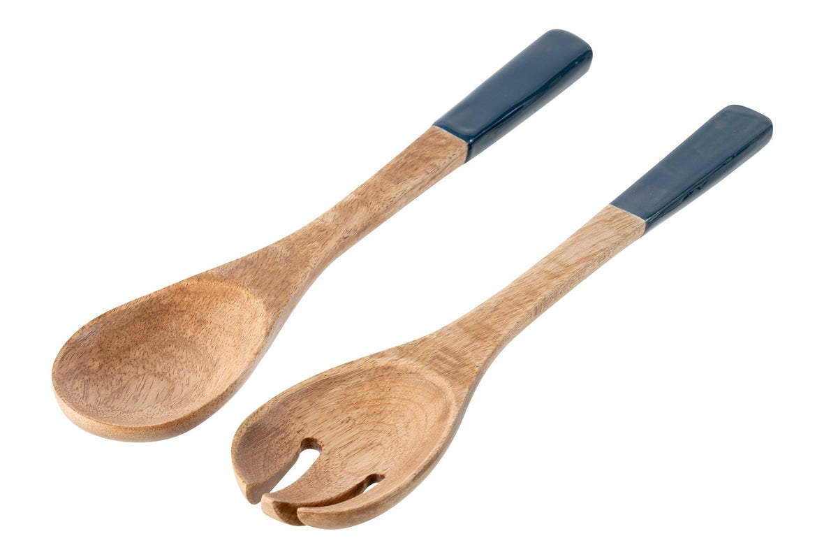 J-Line slabestek - hout - blauw/naturel