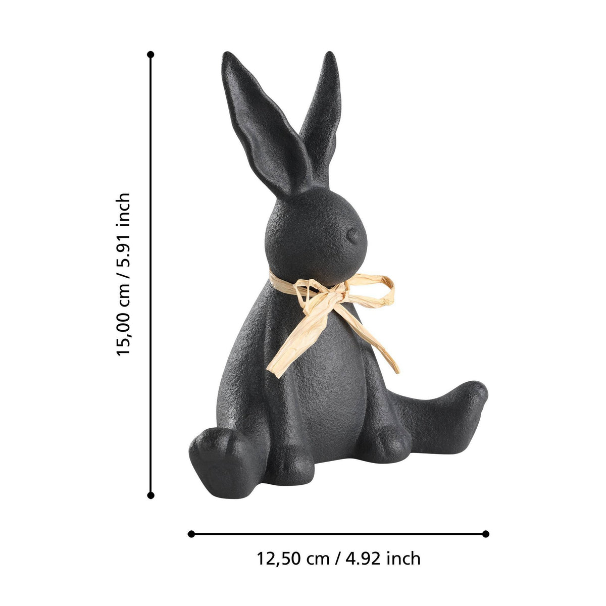 Ornament Gopeng Zwart 13x8x15cm