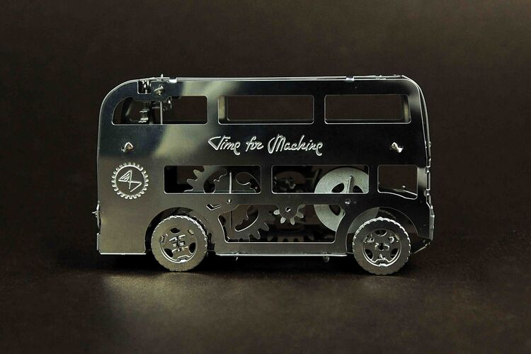 Bouwpakket Cute Double Decker van metaal- Mechanisch