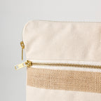 Laptoptas | Katoenen canvas jute-accent
