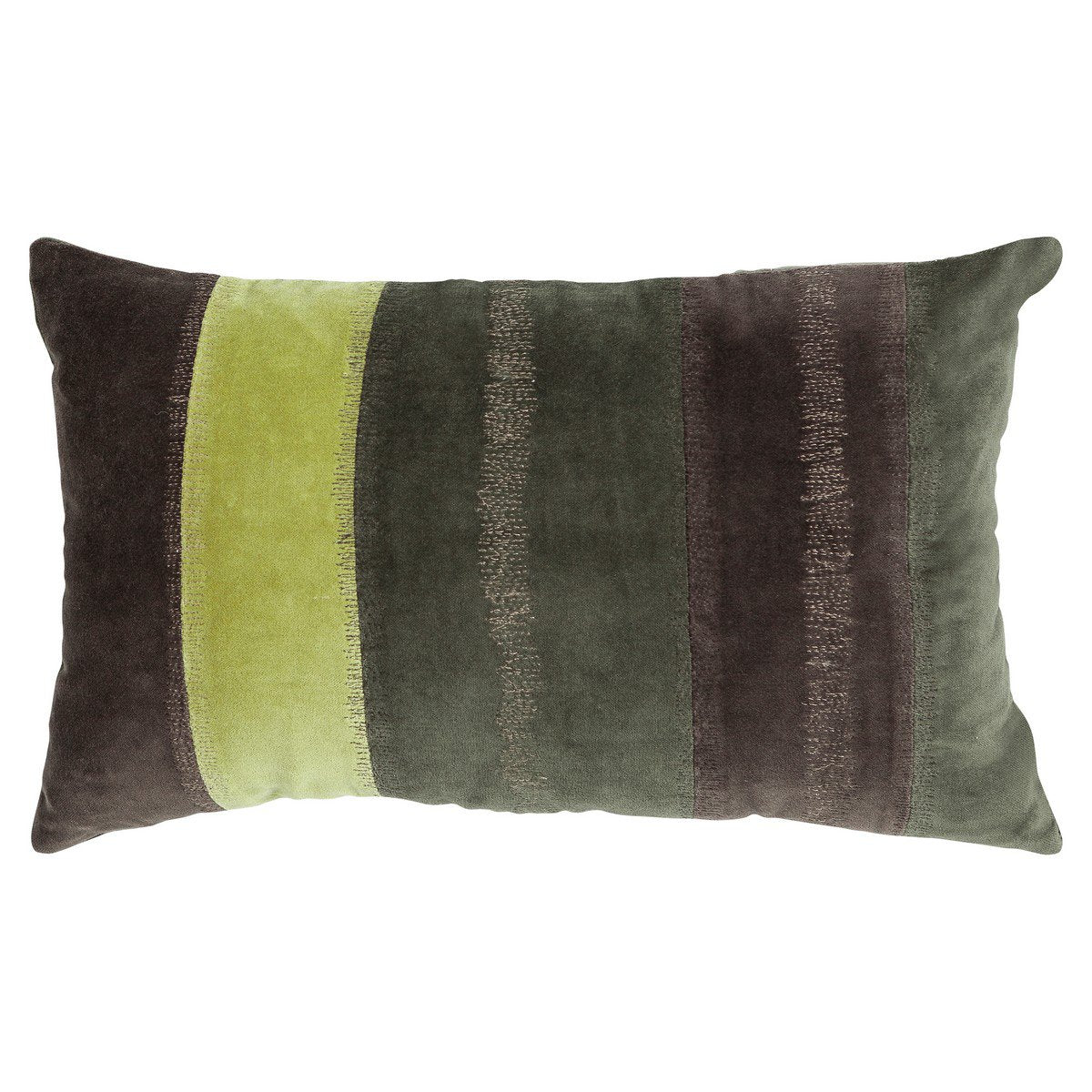 Velvet Stripe kussen groen 30x50cm