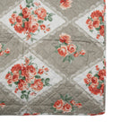 Bedsprei 240x260 cm Grijs Roze Katoen Bloemen Sprei