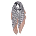 Sjaal Dames Print 90x180 cm Bruin Roze Synthetisch Shawl Dames