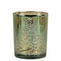Theelichthouder dennenboom groen middel 12cm