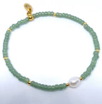 Miyuki stretch armbandje met zoetwaterparel