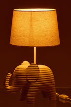 J-Line tafellamp Gestreept - polyresin - beige