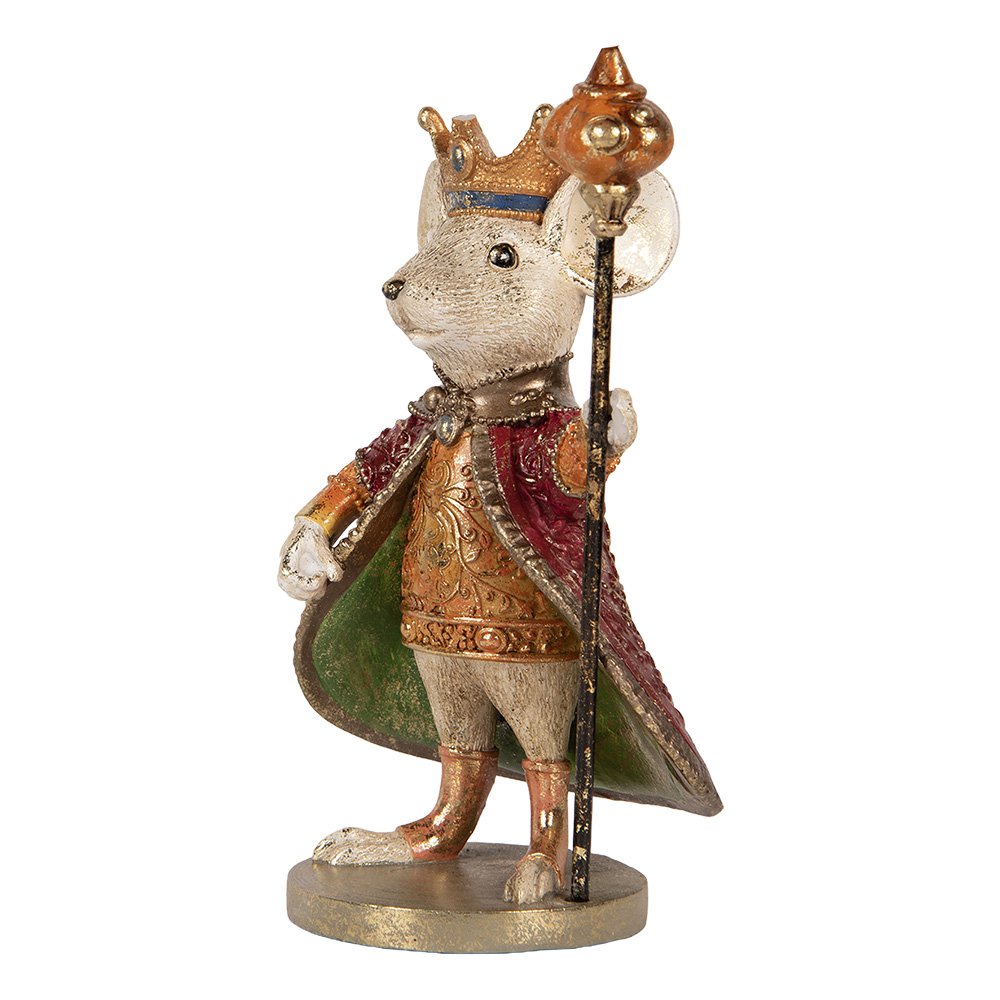 Decoratie Beeld Muis 18x12x25 cm Wit Kunststof