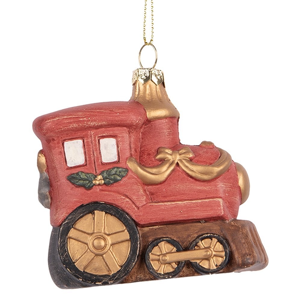 Kersthanger Trein 9x5x9 cm Rood Kunststof