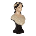 Decoratie Beeld Vrouw 18x12x31 cm Beige Kunststof