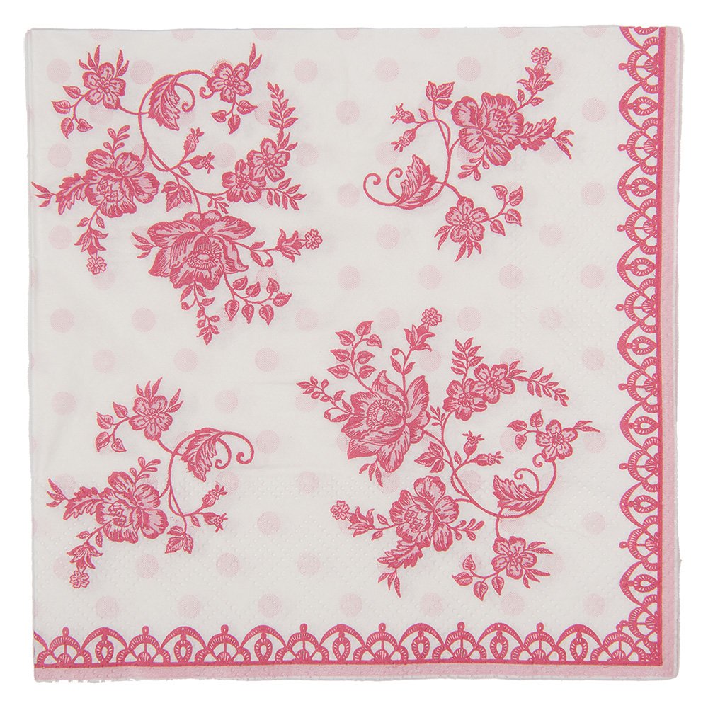 Servetten Papier Set van 20 33x33 cm Wit Papier
