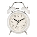 Wekker Analoog Ø 12x6x17cm Wit Metaal