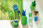 J-Line karaf Geribbeld - glas - blauw