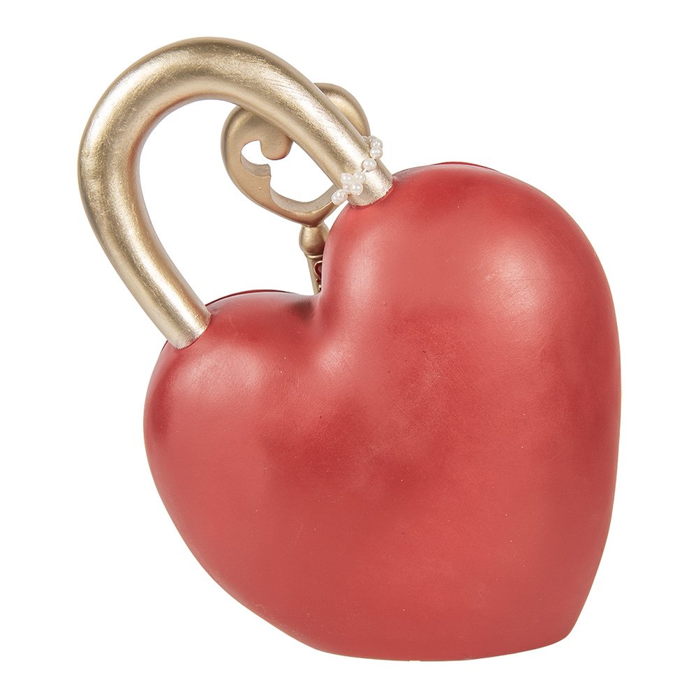 Decoratie Beeld Hart 22x9x30 cm Rood Kunststof