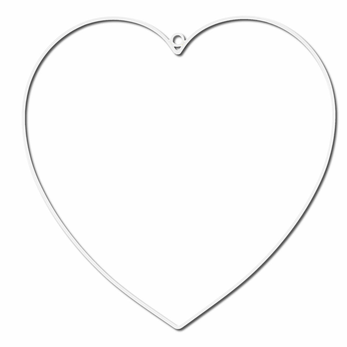 Hart metaal 30cm mat wit 4st.