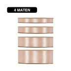 Satijn Lint Poederroze – 50m – / Double Satin Classic