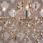 Kroonluchter Ø 70x58 cm Beige IJzer Hanglamp
