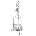 Decoratie Mand 28x28x68 cm Grijs Metaal Hert