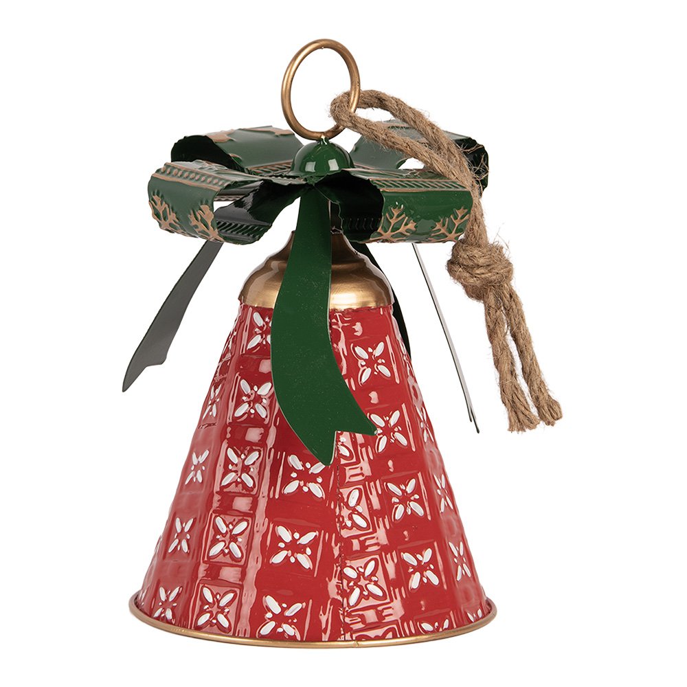 Kerstdecoratie Beeld Bel Ø 14x21 cm Rood Metaal