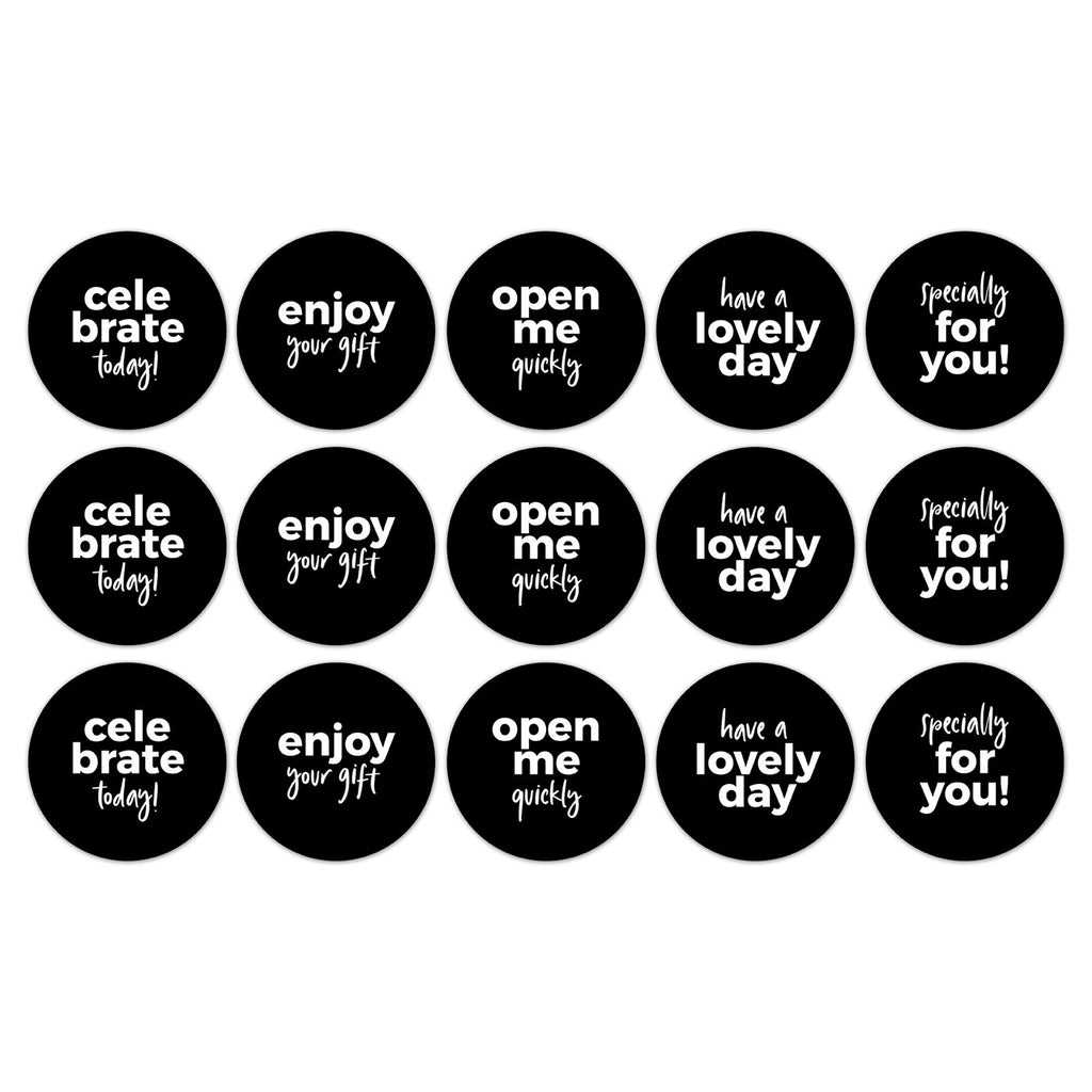 Text mix - Cadeaustickers op rol - 500 stuks