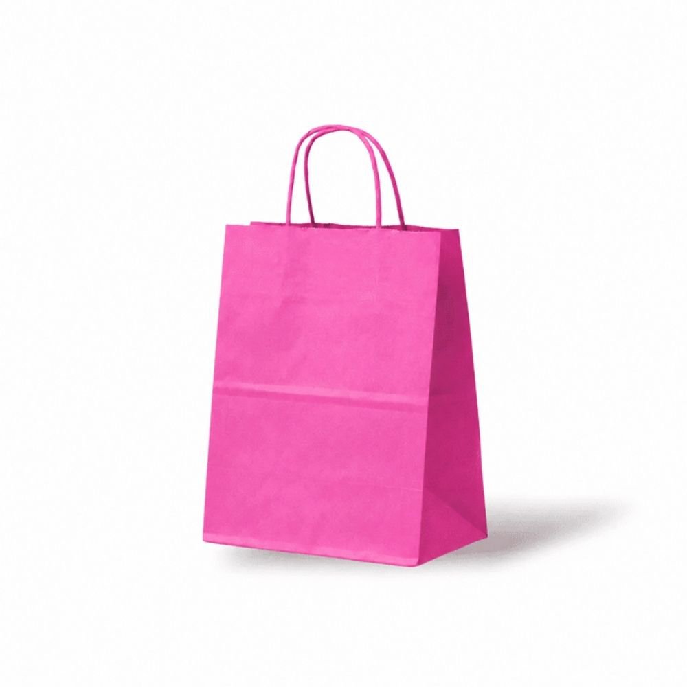 Papieren tas S – Pink (100 stuks)