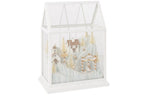 J-Line Ledkerstdorp - glas/synthetisch - wit/goud - medium