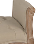 Bankje 67x44x60 cm Bruin Beige Hout