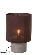 J-Line Tafellamp - cement - bruin - large