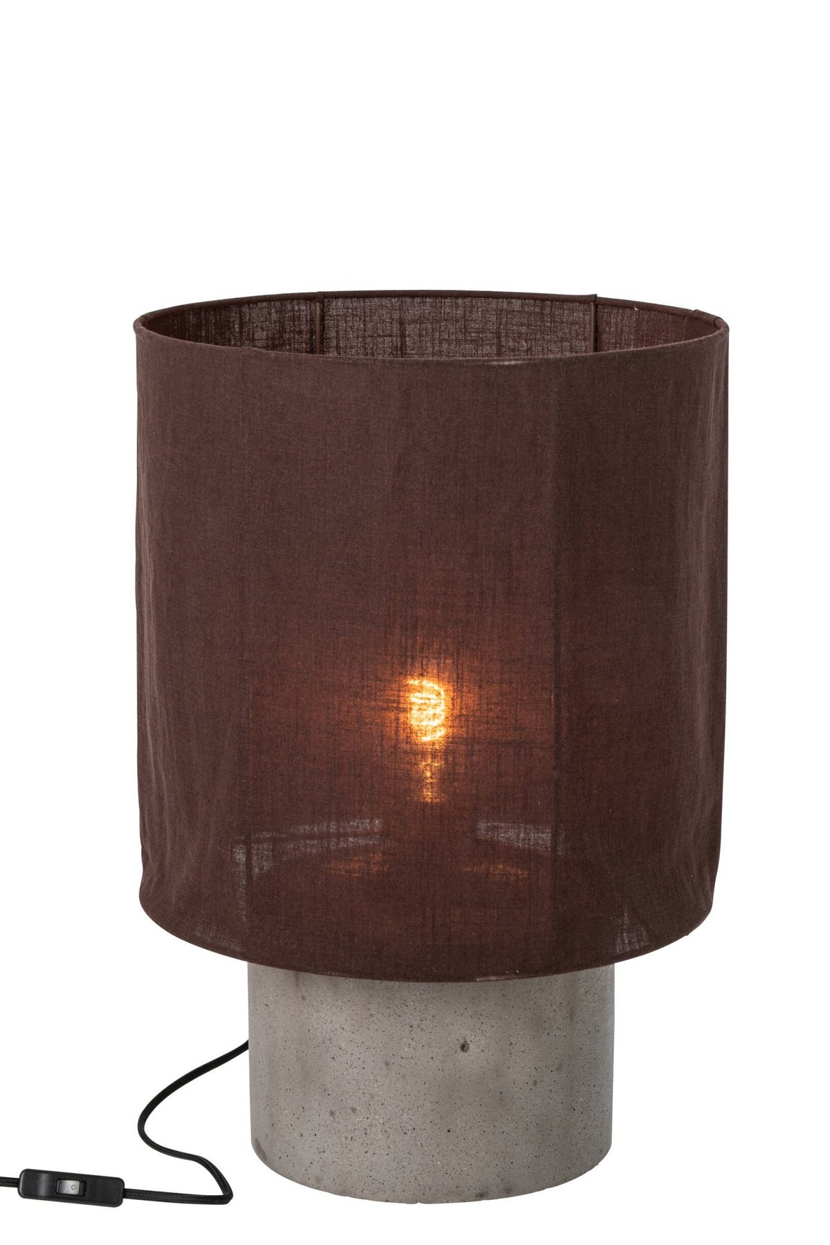 J-Line Tafellamp - cement - bruin - large