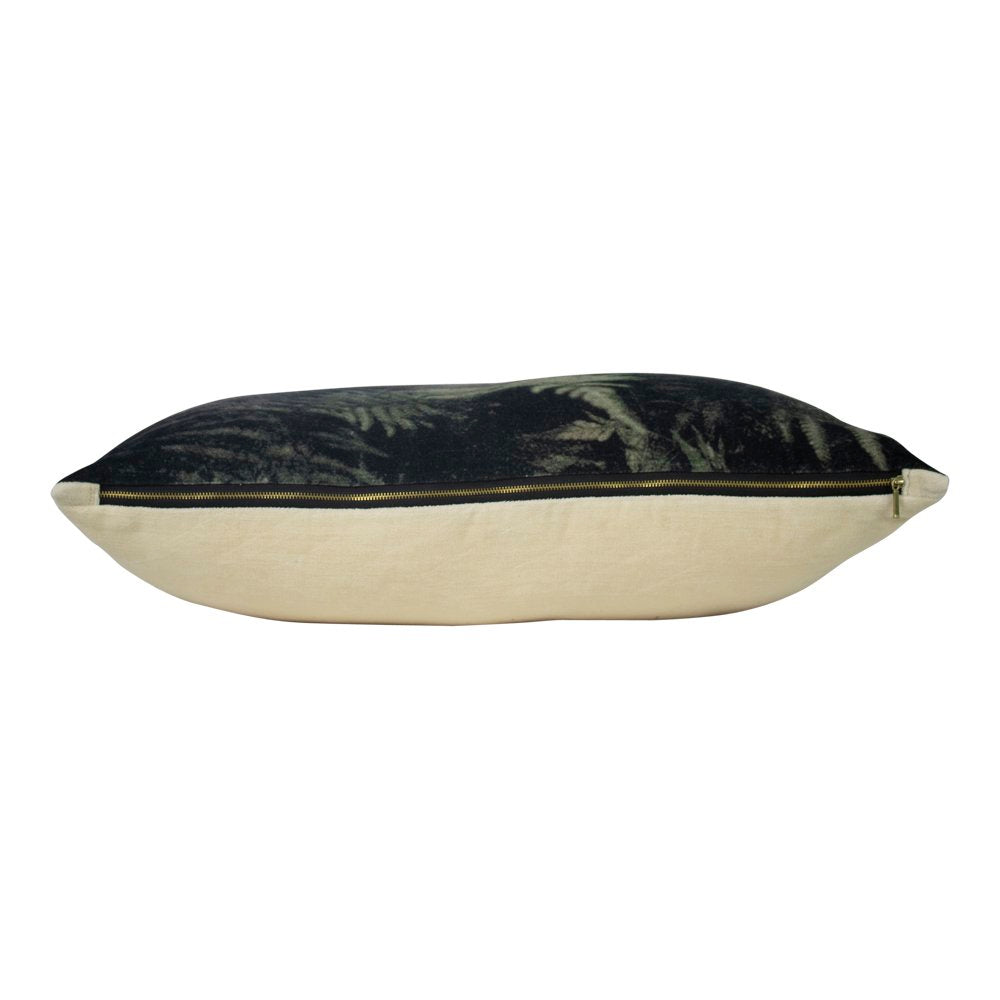 Groot kussen fluweel jungle bladeren 40x60cm*