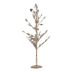 Decoratie Boom 9x9x50 cm Zilverkleurig Metaal