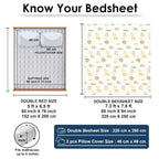 Lakenset Tweepersoons - Microvezel 180TC - Kinder Safari Print 225x250cm