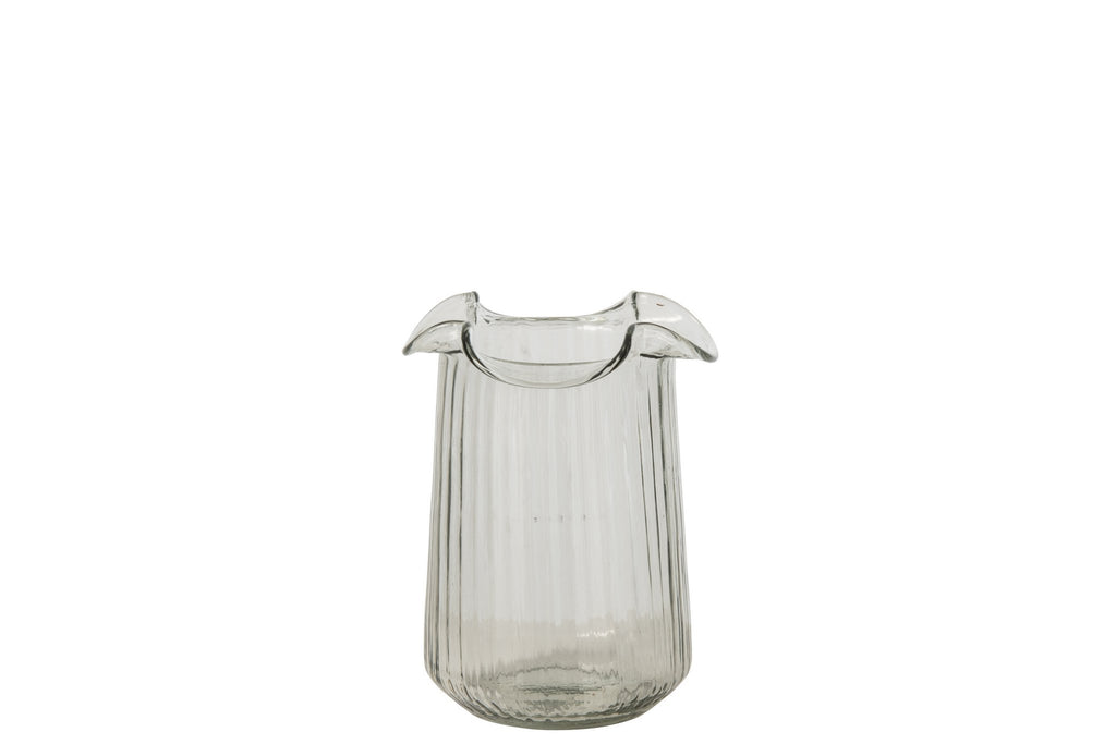 J-Line vaas - glas - transparant - small