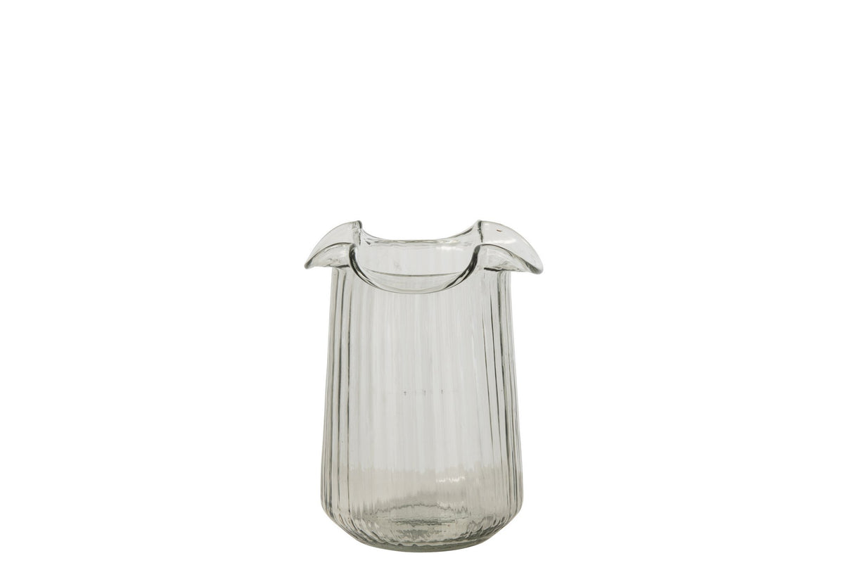 J-Line vaas - glas - transparant - small