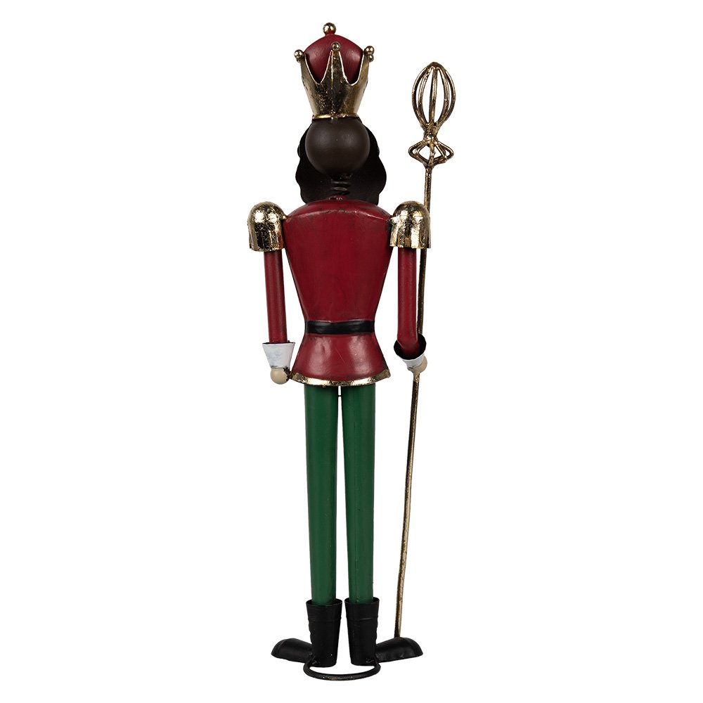 Kerstdecoratie Notenkraker 36 cm Groen Rood Metaal