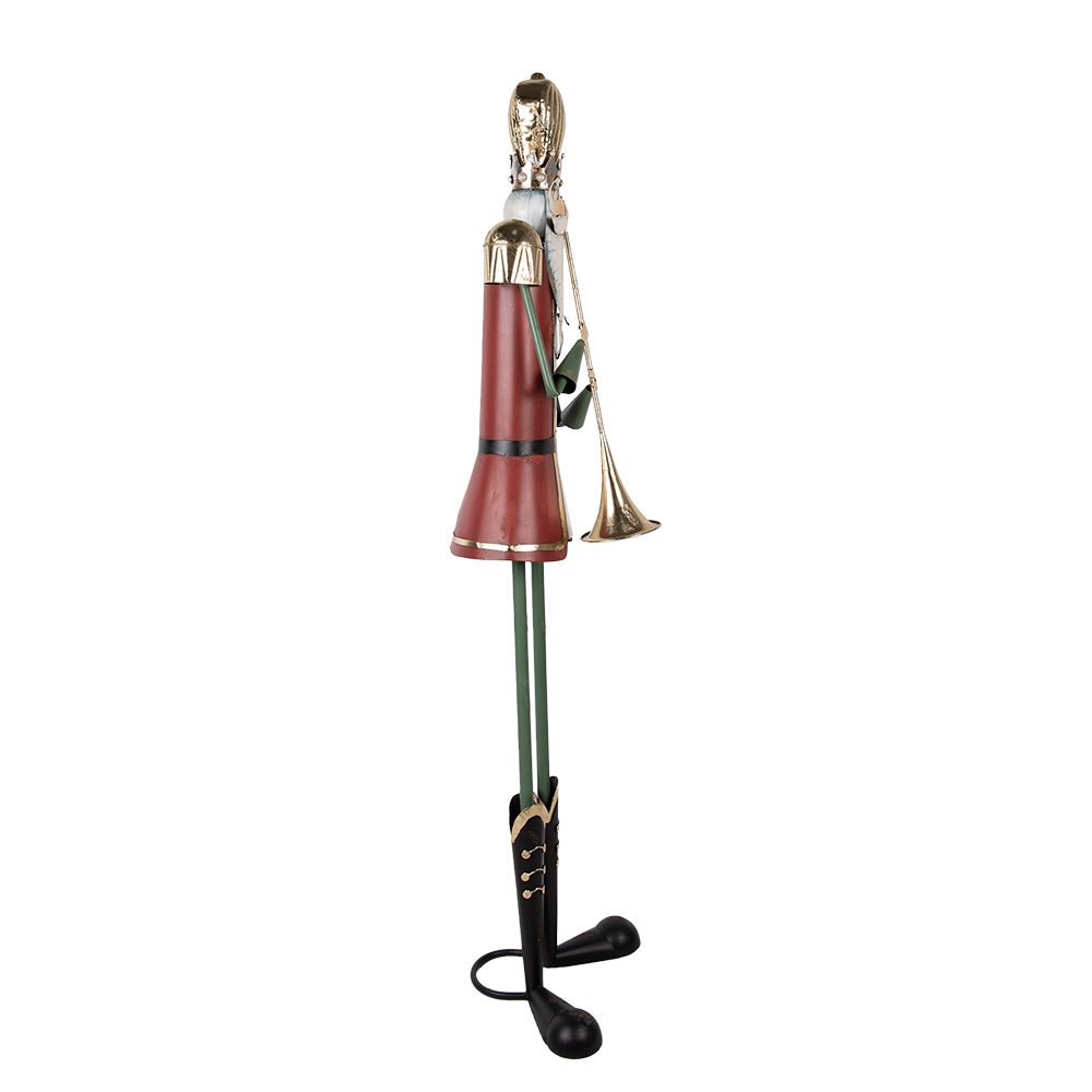 Kerstdecoratie Beeld Notenkraker 39x39x174 cm Rood Metaal