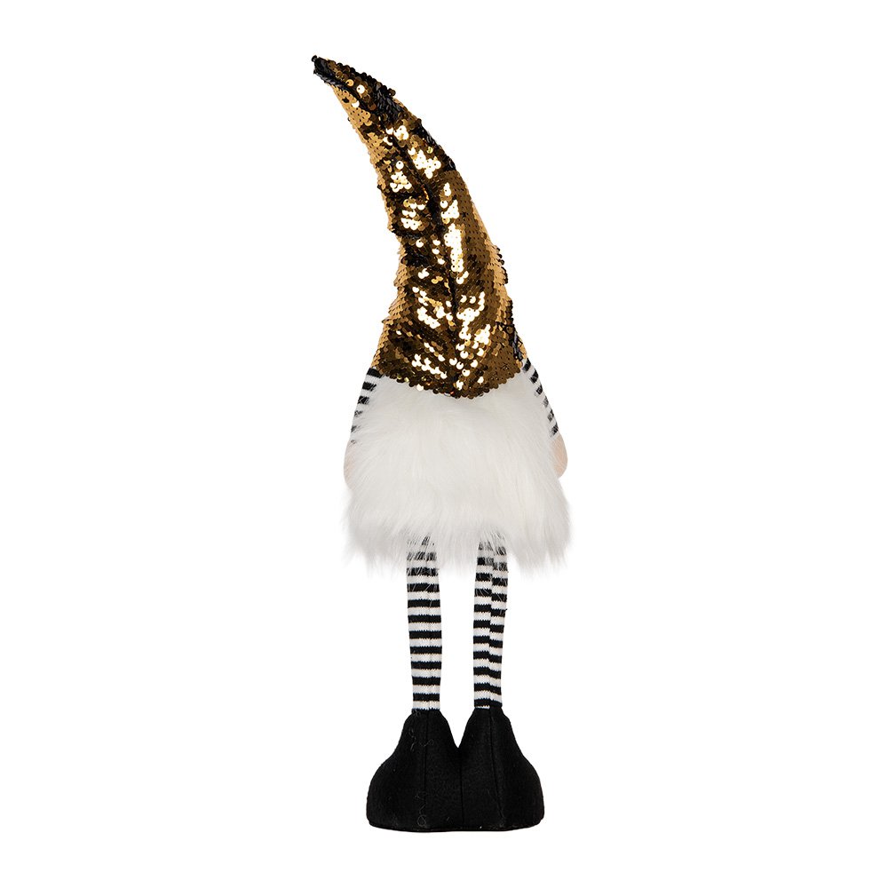 Kerstdecoratie met LED-verlichting Kabouter 8x12x56 cm Goudkleurig Synthetisch