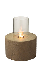 J-Line vuurschaal Trunk Rond - magnesium - bruin - L