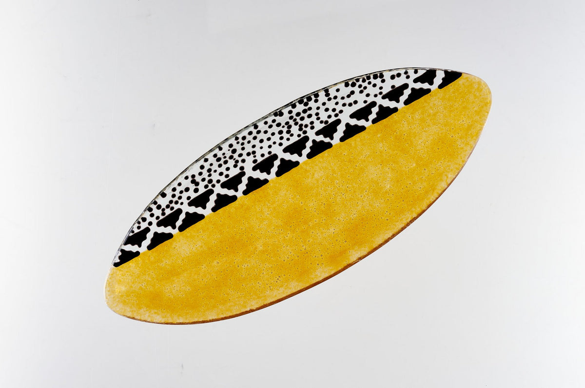 Boho Oval M 36x14 Amber & Black Tekeningen