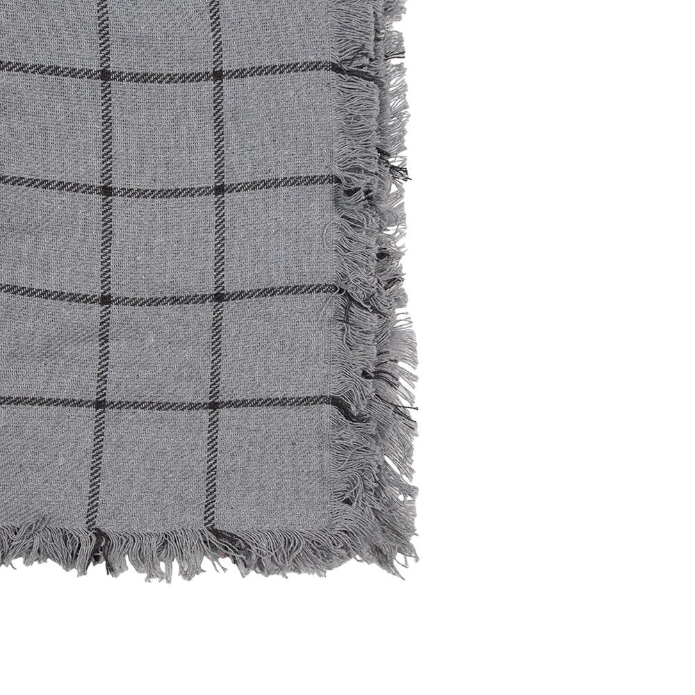 Plaid 125x150 cm Grijs Katoen Streek Deken