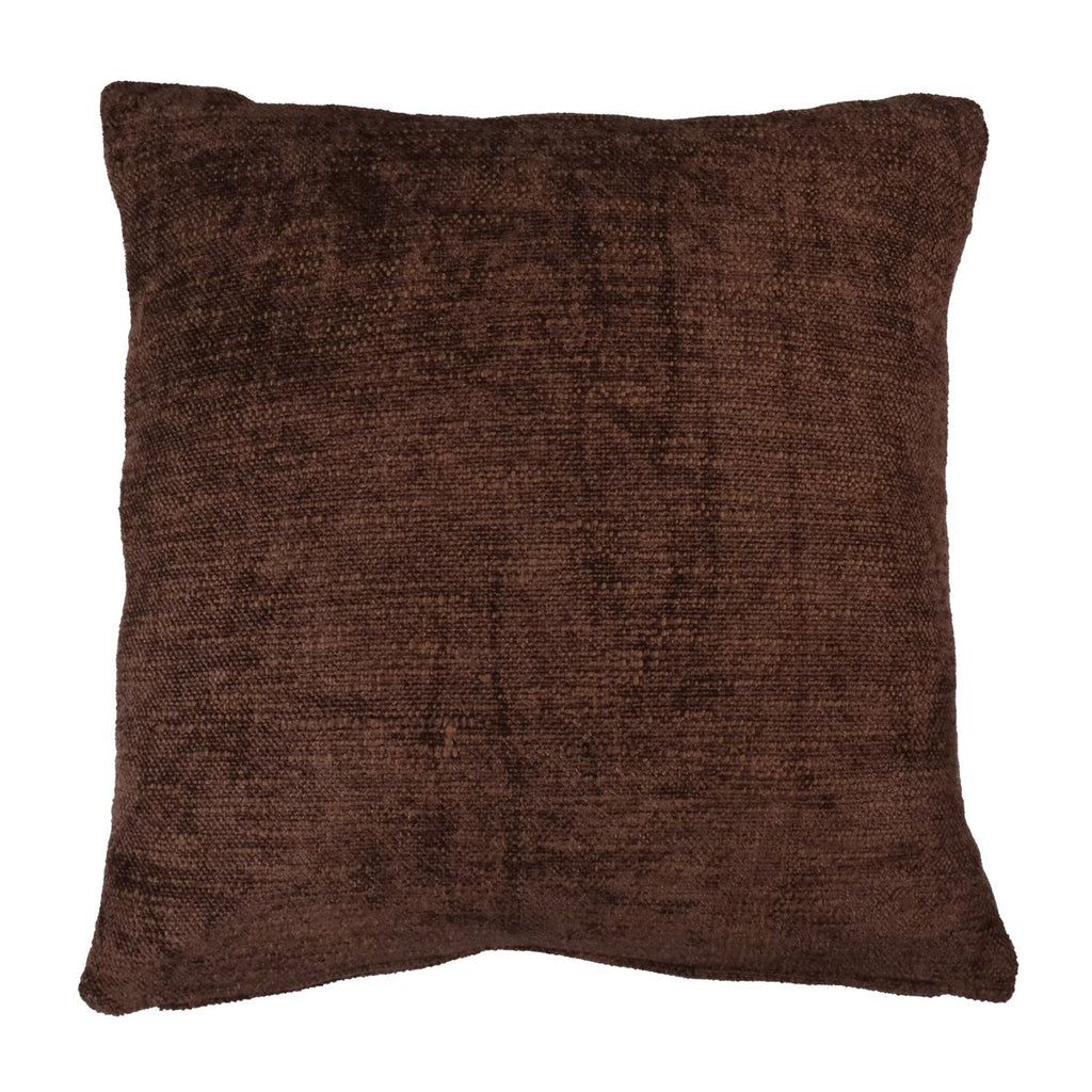 Coco Chenille kussen bruin 45x45cm