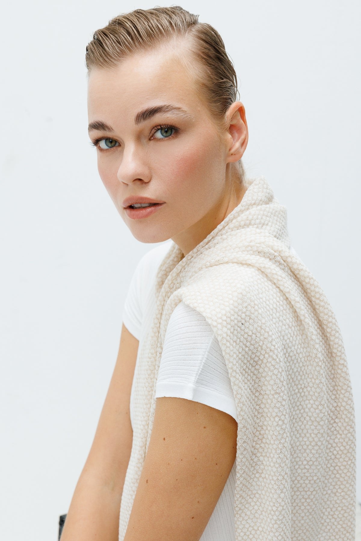 Midas sjaal ecru-beige