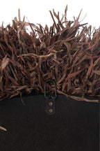 J-Line spiegel Rond Sisal - riet - bruin