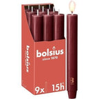 Rustiek tafelkaars XL 9 stuks Velvet Red