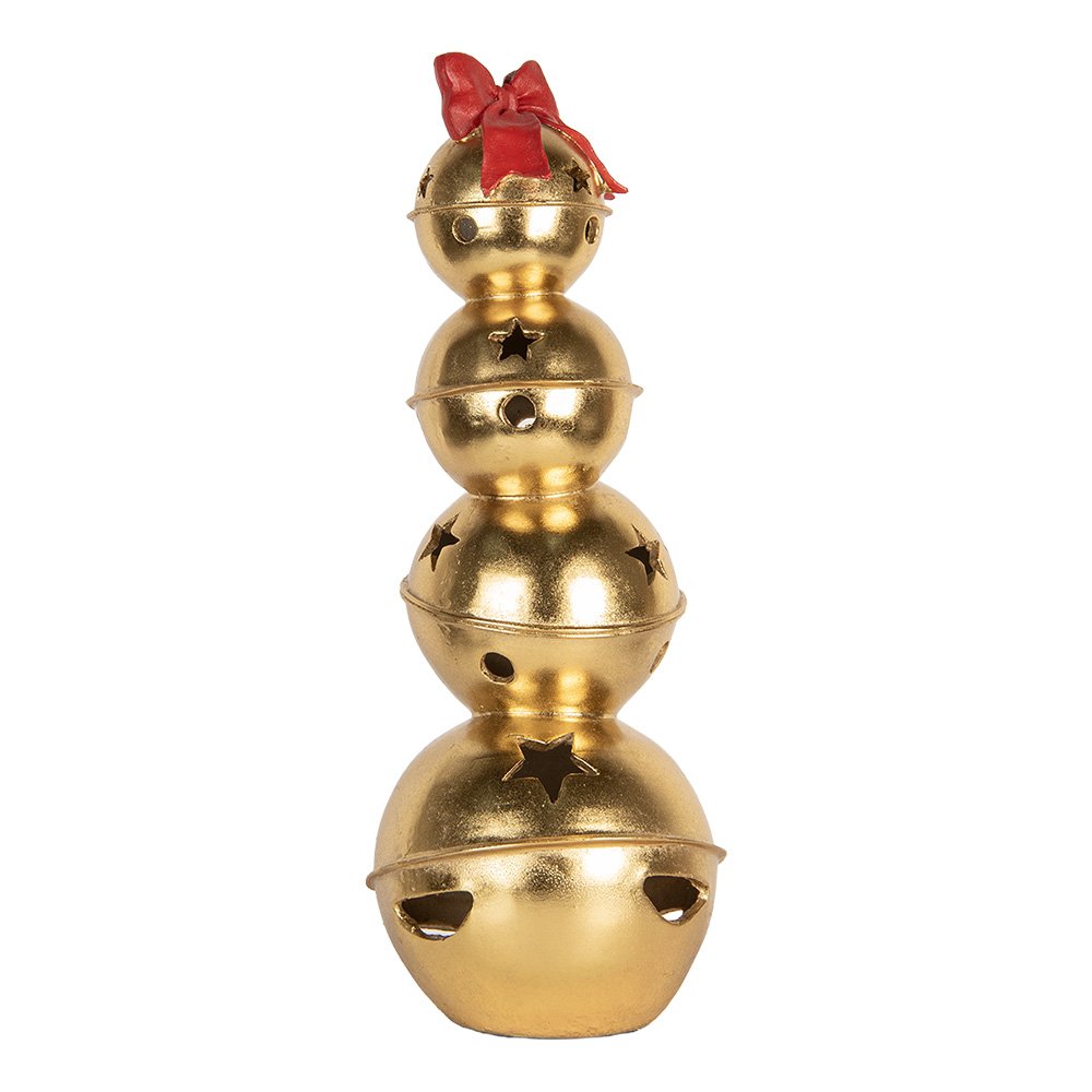 Kerstdecoratie Beeld Kerstbal 20x20x54 cm Goudkleurig Kunststof