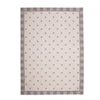 Theedoek 50x70 cm Beige Grijs Katoen Hartjes