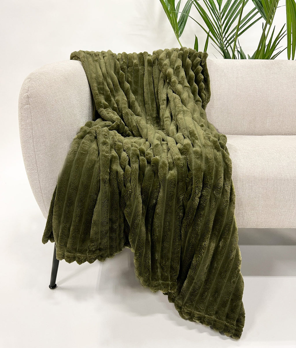 Dutch Decor Ricky - Plaid 150x200 cm - Militair Olijf - Groen
