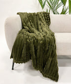 Dutch Decor Ricky - Plaid 150x200 cm - Militair Olijf - Groen