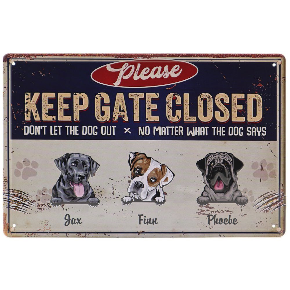 Honden Retro Wandbord 20x30