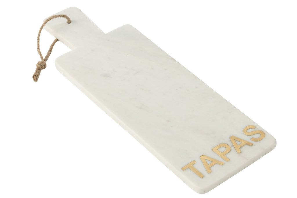 J-Line snijplank Rechthoekig Tapas Marmer - steen - wit